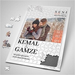  - 14 Şubat Hatırası Fotoğraflı Puzzle