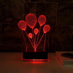 3 Boyutlu Balon Temalı LED Lamba - Thumbnail