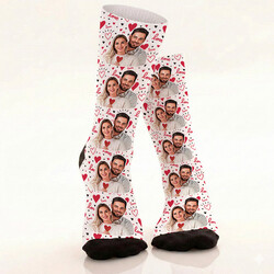  - 5 Fotoğraflı Kişiye Özel Love Çorap