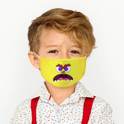  - Asabi Kuş Tasarımlı Yıkanabilir Çocuk Maskesi