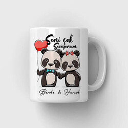  - Aşıklara Özel Panda Kupa Bardak