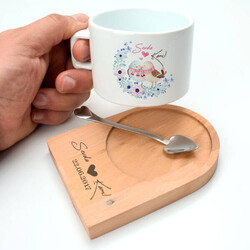 Aşıklara Özel Tasarım Lüks Çay Fincanı - Thumbnail