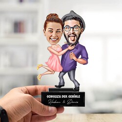 Aşk Bize Benzer Karikatürlü Biblo - Thumbnail