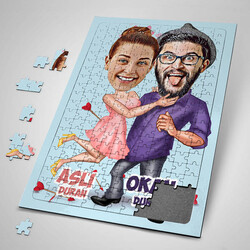  - Aşk Bize Benzer Karikatürlü Puzzle