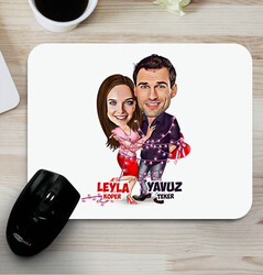  - Aşk Sarhoşu Karikatürlü Mouse Pad