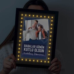 Babalar Gününe Özel Işıklı Çerçeve - Thumbnail