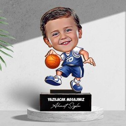  - Basketbol Oyuncusu Çocuk Karikatürlü Biblo