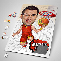  - Basketbol Oyuncusu Karikatürlü Puzzle