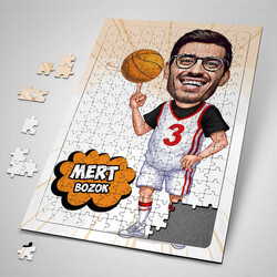  - Basketbolcu Karikatürlü 130 Parça Puzzle