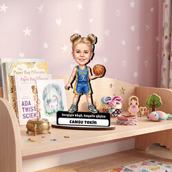  - Basketbolcu Temalı Kız Çocuk Karikatürlü Biblo