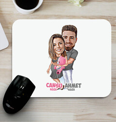  - Bebeğimizi Beklerken Karikatürlü Mouse Pad