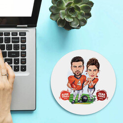  - Beyzbol Çiftleri Karikatürlü Mousepad