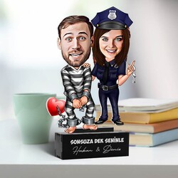 Biz Bize Mahkumuz Karikatürlü Biblo - Thumbnail