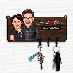  - Canım Eşim Karikatürlü Anahtar Askısı