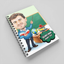  - Canım Öğretmenim Karikatürlü Defter