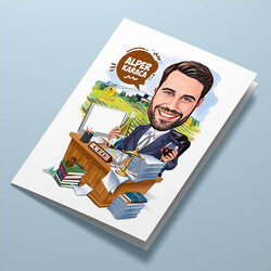 Ceo Erkek Karikatürlü Tebrik Kartı - Thumbnail