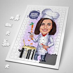  - Chef Hatun Karikatürlü Puzzle