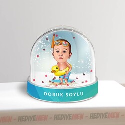 Deniz Sever Çocuk Karikatürlü Kar Küresi - Thumbnail