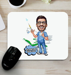  - Diş Hekimine Hediye Karikatürlü Mousepad