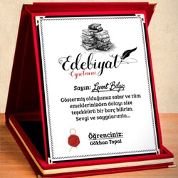  - Edebiyat Öğretmenine Hediye Plaket