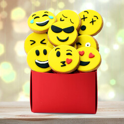 Emoji Tasarımlı Sempatik Butik Kurabiyeler - Thumbnail