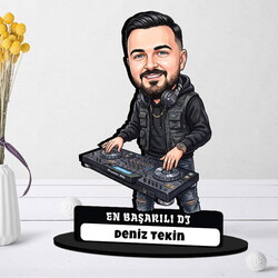  - En Başarılı Dj Müzisyen Erkek Karikatürlü Biblo