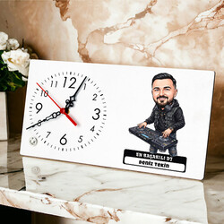  - En Başarılı Dj Müzisyen Erkek Karikatürlü Masa Saati