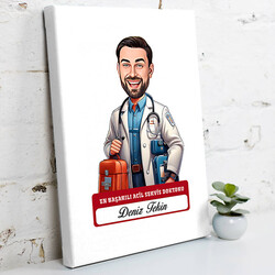  - En Başarılı Erkek Acil Servis Doktoru Karikatürlü Tablo