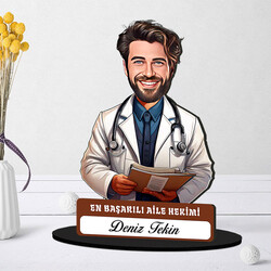  - En Başarılı Erkek Aile Hekimi Karikatürlü Biblo