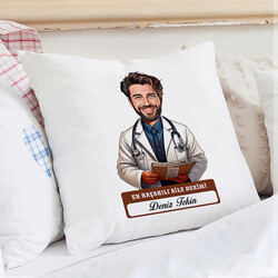  - En Başarılı Erkek Aile Hekimi Karikatürlü Yastık