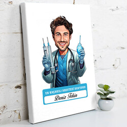  - En Başarılı Erkek Anestezi Doktoru Karikatürlü Tablo