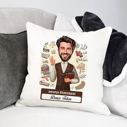 - En Başarılı Erkek Arapça Öğretmeni Karikatürlü Yastık