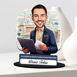  - En Başarılı Erkek Bilişim Öğretmeni Karikatürlü Biblo