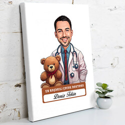  - En Başarılı Erkek Çocuk Doktoru Karikatürlü Tablo
