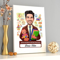  - En Başarılı Erkek Çocuk Gelişim Öğretmeni Karikatürlü Tablo