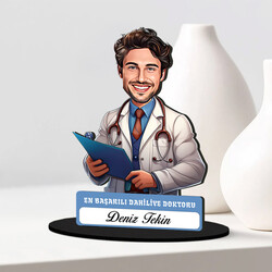 En Başarılı Erkek Dahiliye Doktoru Karikatürlü Biblo - Thumbnail