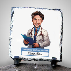  - En Başarılı Erkek Dahiliye Doktoru Karikatürlü Taş Blok