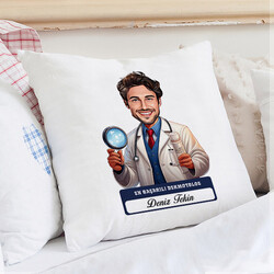  - En Başarılı Erkek Dermotolog Karikatürlü Yastık