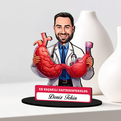 En Başarılı Erkek Gastroentrolog Karikatürlü Biblo - Thumbnail