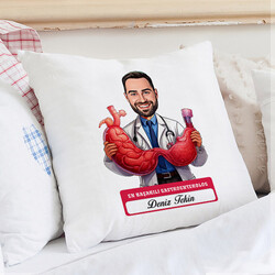  - En Başarılı Erkek Gastroentrolog Karikatürlü Yastık