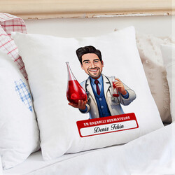  - En Başarılı Erkek Hermatolog Karikatürlü Yastık