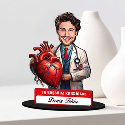 En Başarılı Erkek Kardiolog Karikatürlü Biblo - Thumbnail