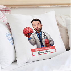  - En Başarılı Erkek Nörolog Karikatürlü Yastık