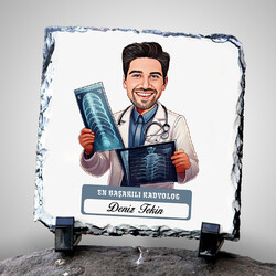  - En Başarılı Erkek Radyolog Karikatürlü Taş Blok
