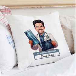  - En Başarılı Erkek Radyolog Karikatürlü Yastık