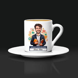  - En Başarılı Erkek Rehber Öğretmen Karikatürlü Kahve Fincanı