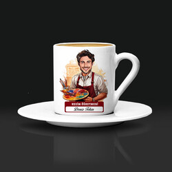  - En Başarılı Erkek Resim Öğretmeni Karikatürlü Kahve Fincanı