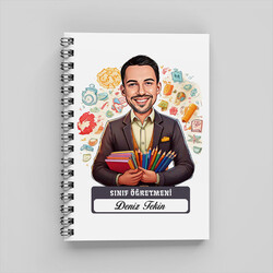  - En Başarılı Erkek Sınıf Öğretmeni Karikatürlü Defter