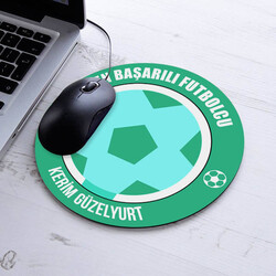  - En Başarılı Futbolcu İsme Özel Yuvarlak Mousepad