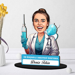  - En Başarılı Kadın Anestezi Doktoru Karikatürlü Biblo